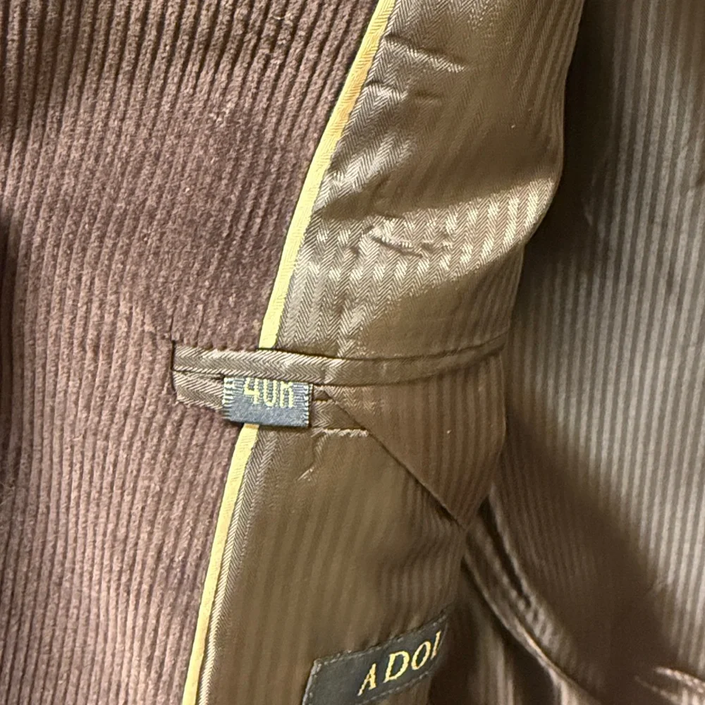 Adolfo Dark Brown Corduroy 100% Cotton Sport Coat Size 40 R